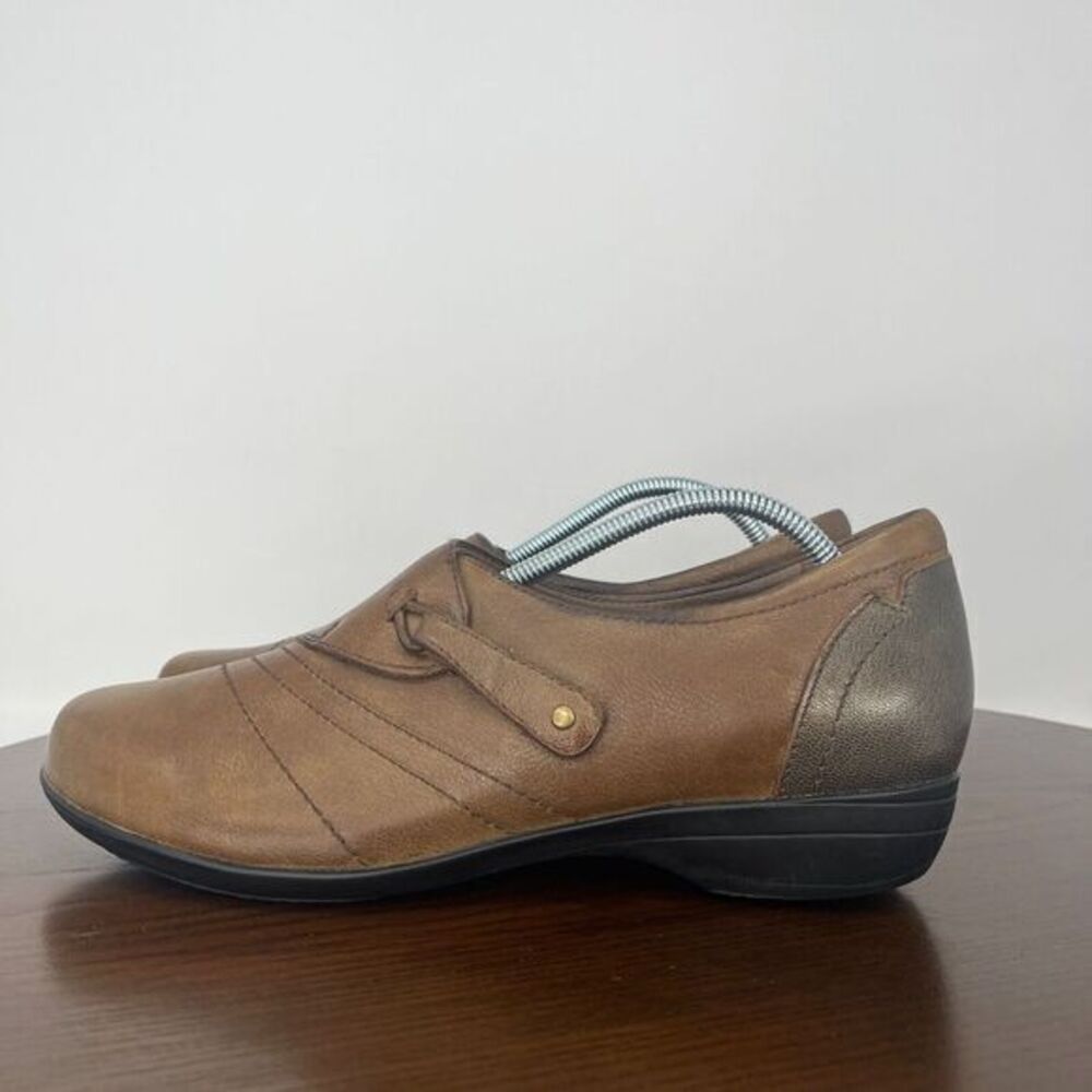 Dansko Franny Shoes Women's 40 / 9.5 Brown Leather Round Toe Slip On 5500160200 - Picture 1 of 16